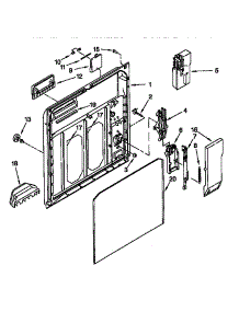 Inner Door parts for Kenmore Dishwasher 665.16705890 (66516705890, 665 16705890) from AppliancePartsPros.com