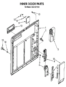 Inner Door parts for Kenmore Dishwasher 665.1671191 (6651671191, 665 1671191) from AppliancePartsPros.com