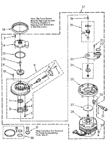 Pump And Motor parts for Kenmore Dishwasher 665.1671990 (6651671990, 665 1671990) from AppliancePartsPros.com