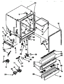 Tub Assembly parts for Kenmore Dishwasher 665.1674191 (6651674191, 665 1674191) from AppliancePartsPros.com