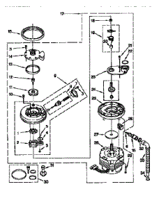 Pump And Motor parts for Kenmore Dishwasher 665.1674191 (6651674191, 665 1674191) from AppliancePartsPros.com