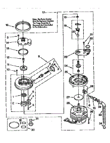 Pump And Motor parts for Kenmore Dishwasher 665.1674192 (6651674192, 665 1674192) from AppliancePartsPros.com