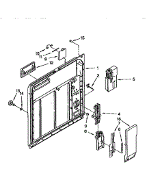 Inner Door Parts parts for Kenmore Dishwasher 665.1674994 (6651674994, 665 1674994) from AppliancePartsPros.com