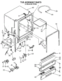 Tub Assembly parts for Kenmore Dishwasher 665.1675590 (6651675590, 665 1675590) from AppliancePartsPros.com