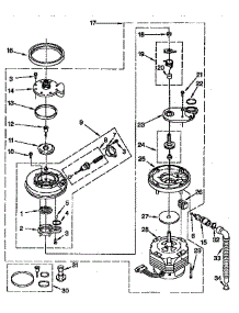 Pump And Motor Parts parts for Kenmore Dishwasher 665.1675592 (6651675592, 665 1675592) from AppliancePartsPros.com