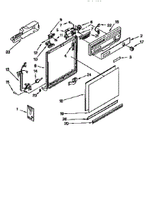 Frame And Console parts for Kenmore Dishwasher 665.1677190 (6651677190, 665 1677190) from AppliancePartsPros.com