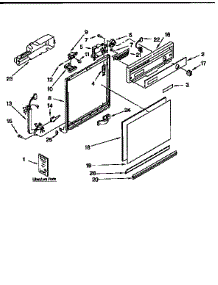 Frame And Console parts for Kenmore Dishwasher 665.1677192 (6651677192, 665 1677192) from AppliancePartsPros.com