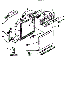 Frame And Console parts for Kenmore Dishwasher 665.1677991 (6651677991, 665 1677991) from AppliancePartsPros.com
