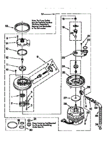 Pump And Motor Parts parts for Kenmore Dishwasher 665.1677992 (6651677992, 665 1677992) from AppliancePartsPros.com