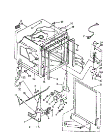 Tub parts for Kenmore Dishwasher 665.1678582 (6651678582, 665 1678582) from AppliancePartsPros.com