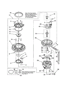 Pump And Motor parts for Kenmore Dishwasher 665.16789300 (66516789300, 665 16789300) from AppliancePartsPros.com