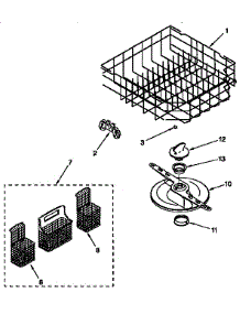 Lower Dishrack parts for Kenmore Dishwasher 665.16791790 (66516791790, 665 16791790) from AppliancePartsPros.com