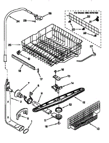 Upper Dishrack And Water Feed parts for Kenmore Dishwasher 665.16791791 (66516791791, 665 16791791) from AppliancePartsPros.com