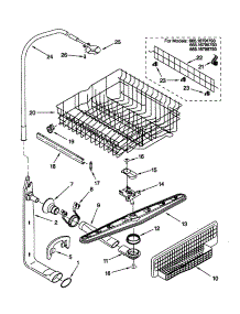 Upper Dishrack And Water Feed parts for Kenmore Dishwasher 665.16798793 (66516798793, 665 16798793) from AppliancePartsPros.com