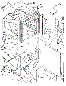 Tub parts for Kenmore Dishwasher 665.1680592 (6651680592, 665 1680592) from AppliancePartsPros.com