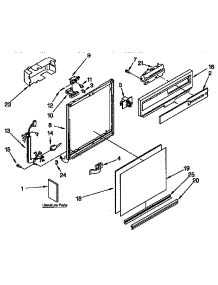 Frame And Console Parts parts for Kenmore Dishwasher 665.1681592 (6651681592, 665 1681592) from AppliancePartsPros.com
