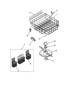 Lower Dishrack parts for Kenmore Dishwasher 665.16835793 (66516835793, 665 16835793) from AppliancePartsPros.com