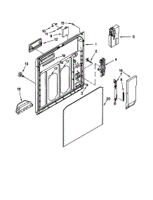 Inner Door parts for Kenmore Dishwasher 665.16838792 (66516838792, 665 16838792) from AppliancePartsPros.com