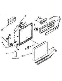 Frame And Console Parts parts for Kenmore Dishwasher 665.1684990 (6651684990, 665 1684990) from AppliancePartsPros.com