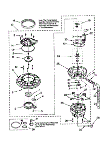 Pump And Motor parts for Kenmore Dishwasher 665.16867992 (66516867992, 665 16867992) from AppliancePartsPros.com