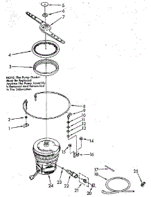 Heater, Pump And Lower Sprayarm parts for Kenmore Dishwasher 665.1690190 (6651690190, 665 1690190) from AppliancePartsPros.com