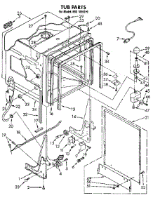 Tub parts for Kenmore Dishwasher 665.1690590 (6651690590, 665 1690590) from AppliancePartsPros.com