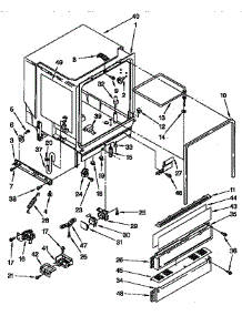 Tub Assembly Parts parts for Kenmore Dishwasher 665.1691192 (6651691192, 665 1691192) from AppliancePartsPros.com
