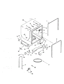 Tub And Frame parts for Kenmore Dishwasher 665.16933000 (66516933000, 665 16933000) from AppliancePartsPros.com
