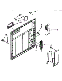 Inner Door Parts parts for Kenmore Dishwasher 665.1694190 (6651694190, 665 1694190) from AppliancePartsPros.com