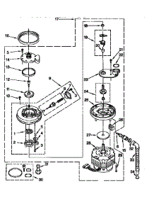Pump And Motor Parts parts for Kenmore Dishwasher 665.1694190 (6651694190, 665 1694190) from AppliancePartsPros.com