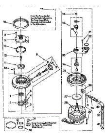 Pump And Motor parts for Kenmore Dishwasher 665.1694191 (6651694191, 665 1694191) from AppliancePartsPros.com