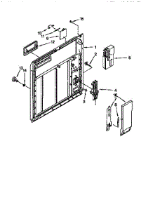 Inner Door parts for Kenmore Dishwasher 665.1694193 (6651694193, 665 1694193) from AppliancePartsPros.com