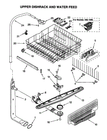 Upper Dishrack And Water Feed parts for Kenmore Dishwasher 665.16962992 (66516962992, 665 16962992) from AppliancePartsPros.com