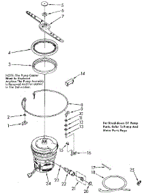 Heater, Pump And Lower Sprayarm parts for Kenmore Dishwasher 665.1698181 (6651698181, 665 1698181) from AppliancePartsPros.com