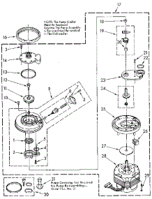 Pump And Motor parts for Kenmore Dishwasher 665.1698181 (6651698181, 665 1698181) from AppliancePartsPros.com