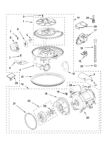 Pump And Motor Parts parts for Kenmore Dishwasher 665.16984200 (66516984200, 665 16984200) from AppliancePartsPros.com