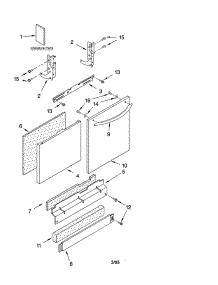 Door And Panel Parts parts for Kenmore Dishwasher 665.16984201 (66516984201, 665 16984201) from AppliancePartsPros.com