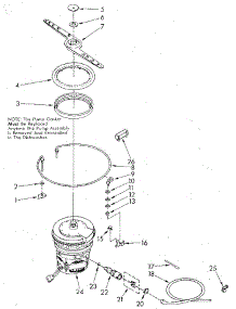 Heater, Pump And Lower Sprayarm parts for Kenmore Dishwasher 665.1698582 (6651698582, 665 1698582) from AppliancePartsPros.com