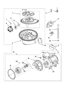 Pump And Motor Parts parts for Kenmore Dishwasher 665.17032402 (66517032402, 665 17032402) from AppliancePartsPros.com