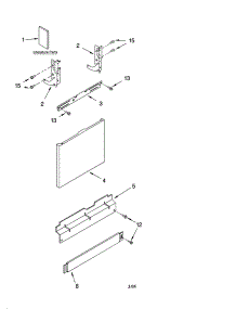 Door And Panel Parts parts for Kenmore Dishwasher 665.17052401 (66517052401, 665 17052401) from AppliancePartsPros.com