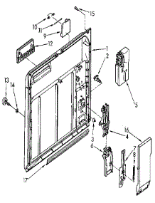 Inner Door parts for Kenmore Dishwasher 665.1711591 (6651711591, 665 1711591) from AppliancePartsPros.com