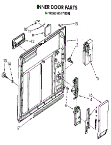Inner Door Parts parts for Kenmore Dishwasher 665.1711592 (6651711592, 665 1711592) from AppliancePartsPros.com