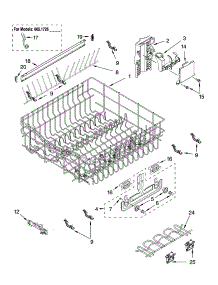 Upper Rack And Track Parts parts for Kenmore Dishwasher 665.17264400 (66517264400, 665 17264400) from AppliancePartsPros.com