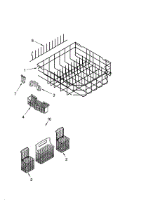 Lower Rack Parts, Optional Parts (Not Included) parts for Kenmore Dishwasher 665.17269402 (66517269402, 665 17269402) from AppliancePartsPros.com