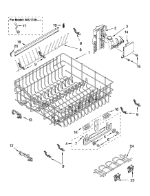 Upper Rack And Track Parts parts for Kenmore Dishwasher 665.17282400 (66517282400, 665 17282400) from AppliancePartsPros.com