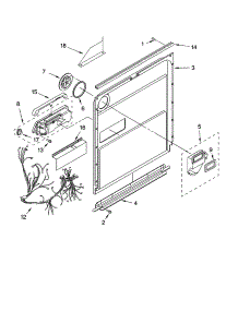 Door And Latch Parts parts for Kenmore Dishwasher 665.17283400 (66517283400, 665 17283400) from AppliancePartsPros.com