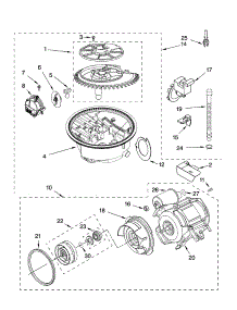 Pump And Motor Parts parts for Kenmore Dishwasher 665.17289402 (66517289402, 665 17289402) from AppliancePartsPros.com