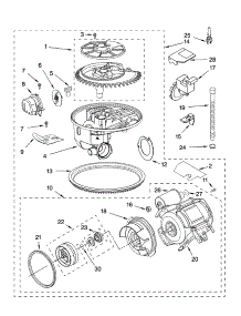 Pump And Motor Parts parts for Kenmore Dishwasher 665.17342300 (66517342300, 665 17342300) from AppliancePartsPros.com