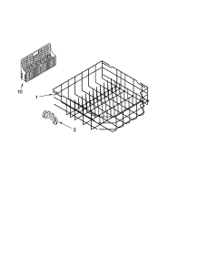 Lower Rack Parts parts for Kenmore Dishwasher 665.17349300 (66517349300, 665 17349300) from AppliancePartsPros.com