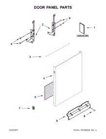 Door Panel Parts parts for Kenmore Dishwasher 665.17382N710 (66517382N710, 665 17382N710) from AppliancePartsPros.com